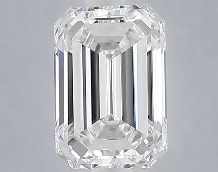 1.58 carat emerald lab grown diamond D color VVS2 clarity