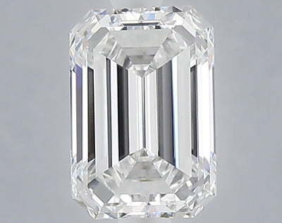 1.58 carat emerald lab grown diamond D color VVS2 clarity