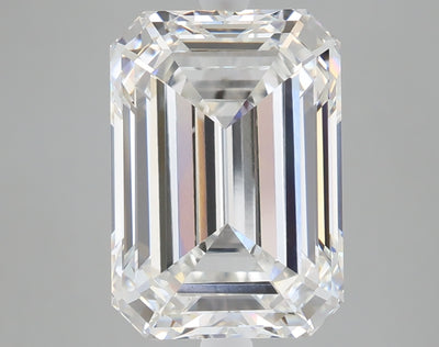 6.27 carat emerald lab grown diamond E color VVS2 clarity