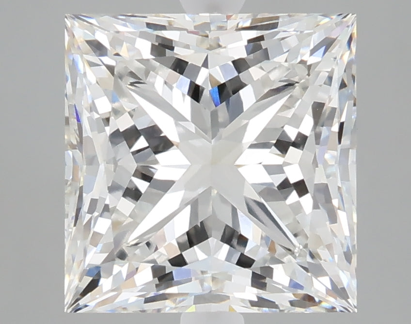 5.02 carat princess lab grown diamond F color VS1 clarity