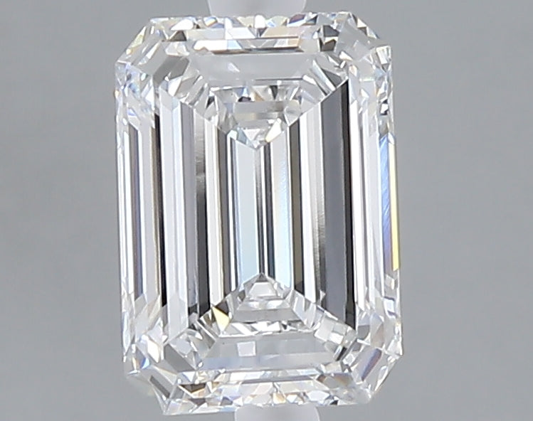 1.54 carat emerald lab grown diamond E color VS1 clarity