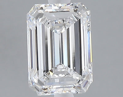 1.54 carat emerald lab grown diamond E color VS1 clarity