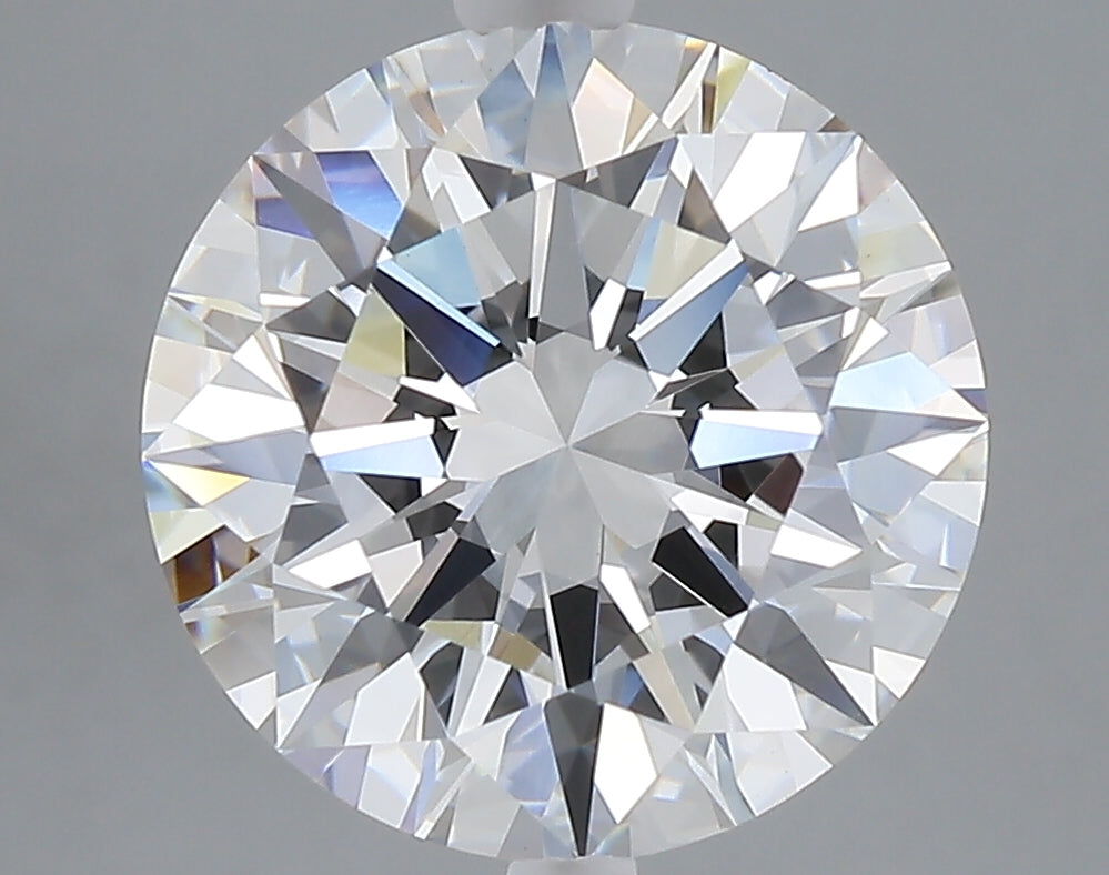 5.04 carat round lab grown diamond F color VVS2 clarity