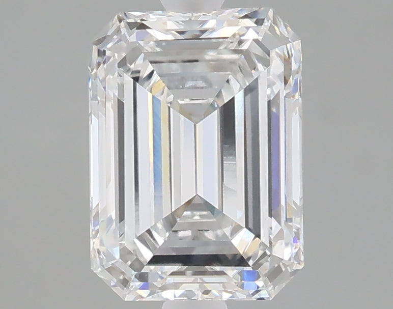 2.05 carat emerald lab grown diamond D color VS1 clarity
