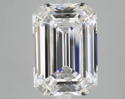 6.28 carat emerald lab grown diamond E color VVS2 clarity