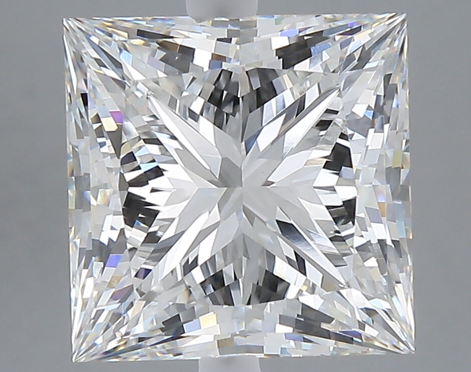 6.07 carat princess lab grown diamond F color VVS2 clarity
