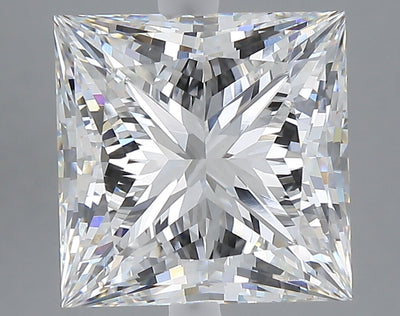 6.07 carat princess lab grown diamond F color VVS2 clarity