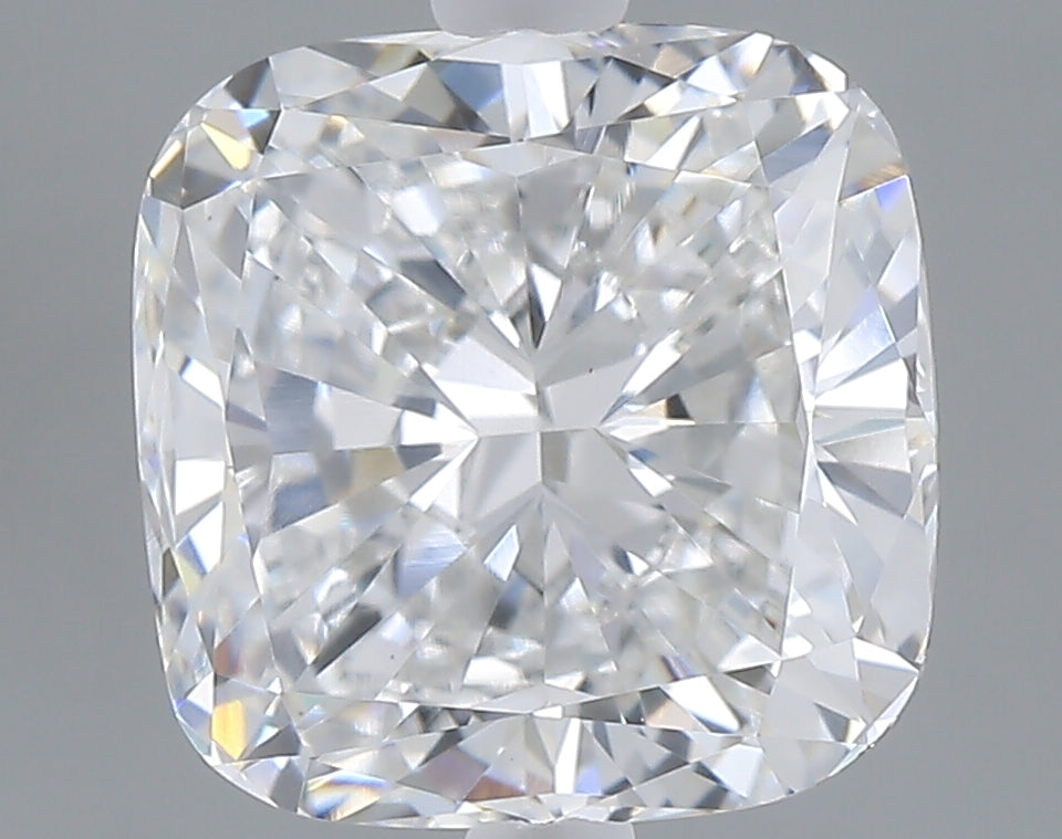 2.59 carat cushion lab grown diamond E color VVS2 clarity