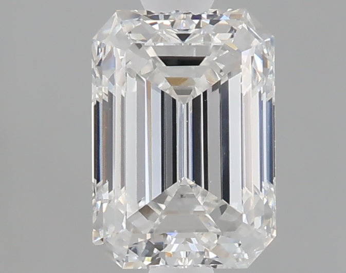 1.54 carat emerald lab grown diamond E color VS1 clarity