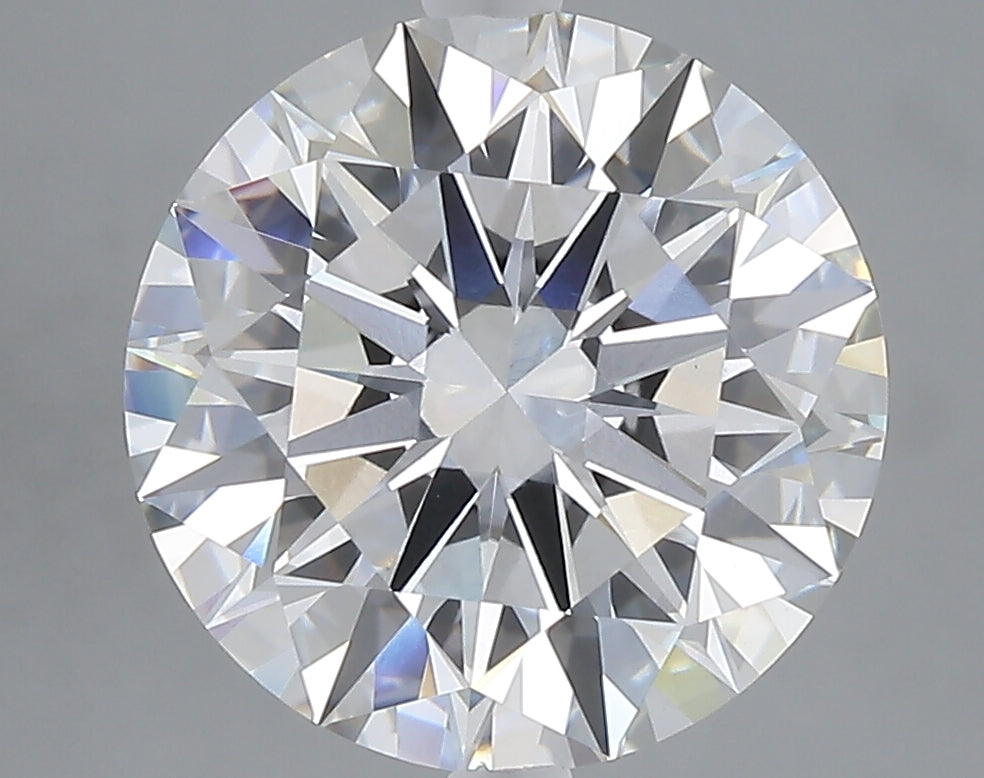 5.04 carat round lab grown diamond F color VVS2 clarity