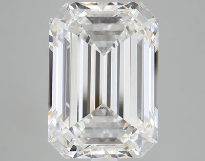 5.26 carat emerald lab grown diamond F color VS1 clarity