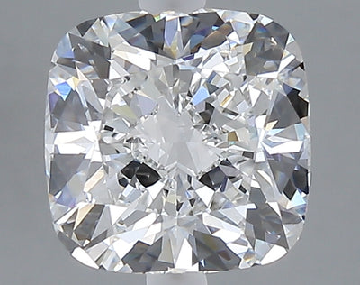 2.54 carat cushion lab grown diamond E color VVS2 clarity