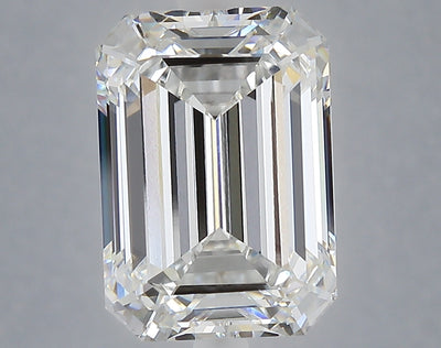 5.28 carat emerald lab grown diamond E color VVS2 clarity