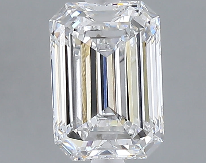 1.53 carat emerald lab grown diamond D color VVS2 clarity