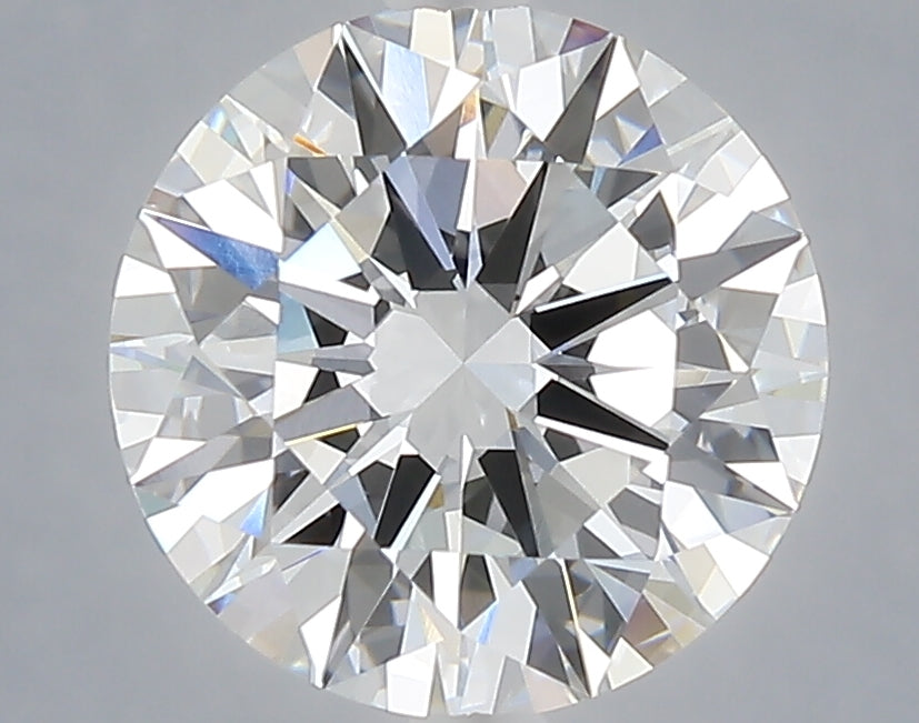 3.08 carat round lab grown diamond E color VVS2 clarity