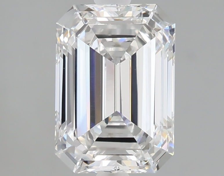 2.02 carat emerald lab grown diamond E color VVS2 clarity
