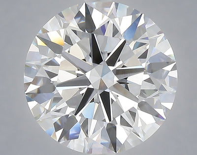 5.02 carat round lab grown diamond F color VVS2 clarity