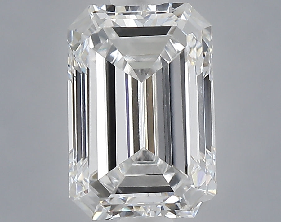 1.07 carat emerald lab grown diamond D color VVS2 clarity
