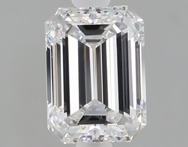 1.02 carat emerald lab grown diamond D color VVS2 clarity