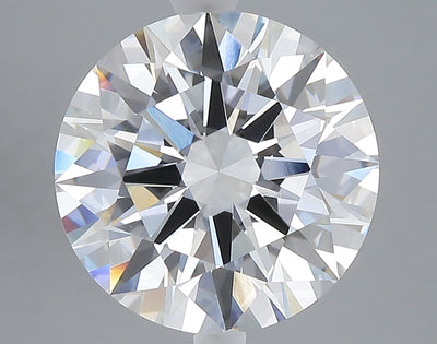 5.01 carat round lab grown diamond F color VVS2 clarity