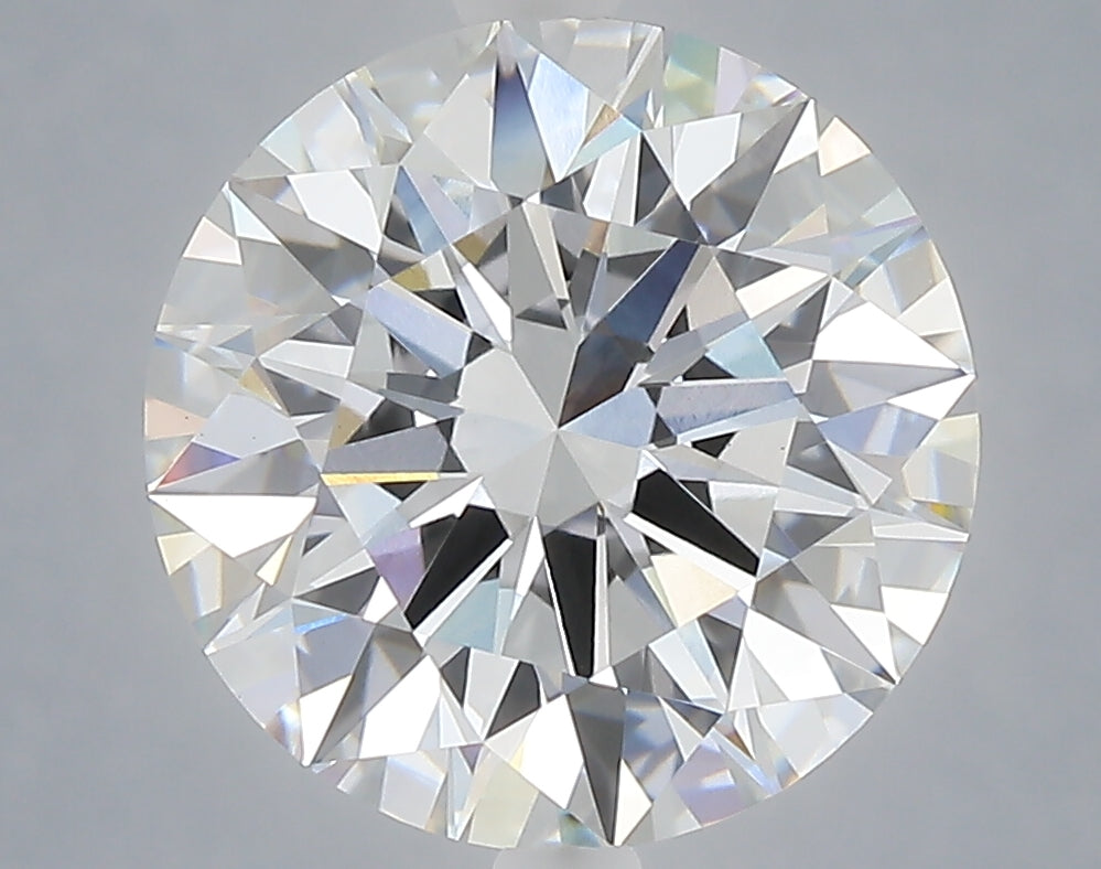 5.02 carat round lab grown diamond F color VVS2 clarity