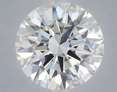 5.02 carat round lab grown diamond F color VVS2 clarity