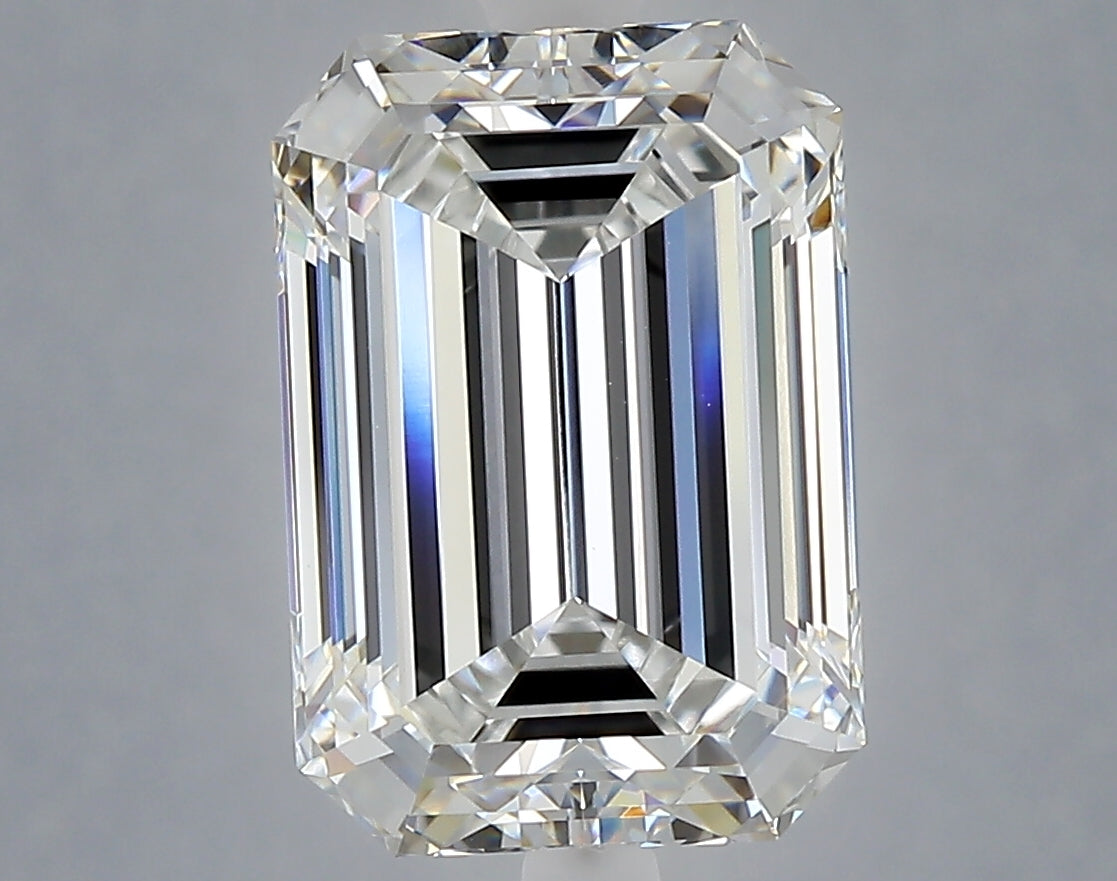 5.10 carat emerald lab grown diamond E color VVS2 clarity