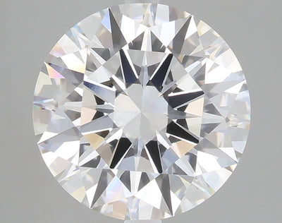5.08 carat round lab grown diamond F color VVS2 clarity