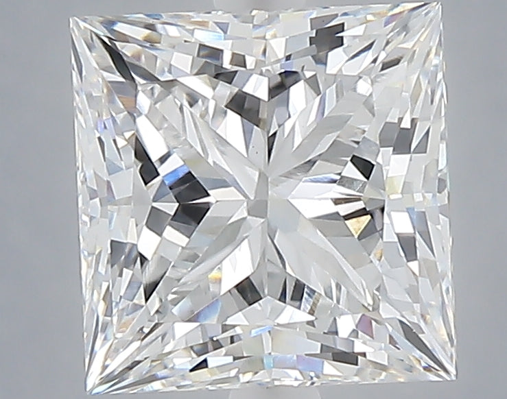 3.06 carat princess lab grown diamond E color VVS2 clarity