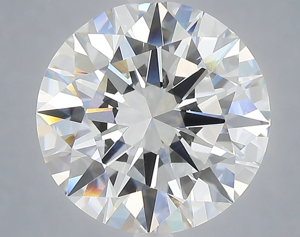 5.02 carat round lab grown diamond F color VVS2 clarity