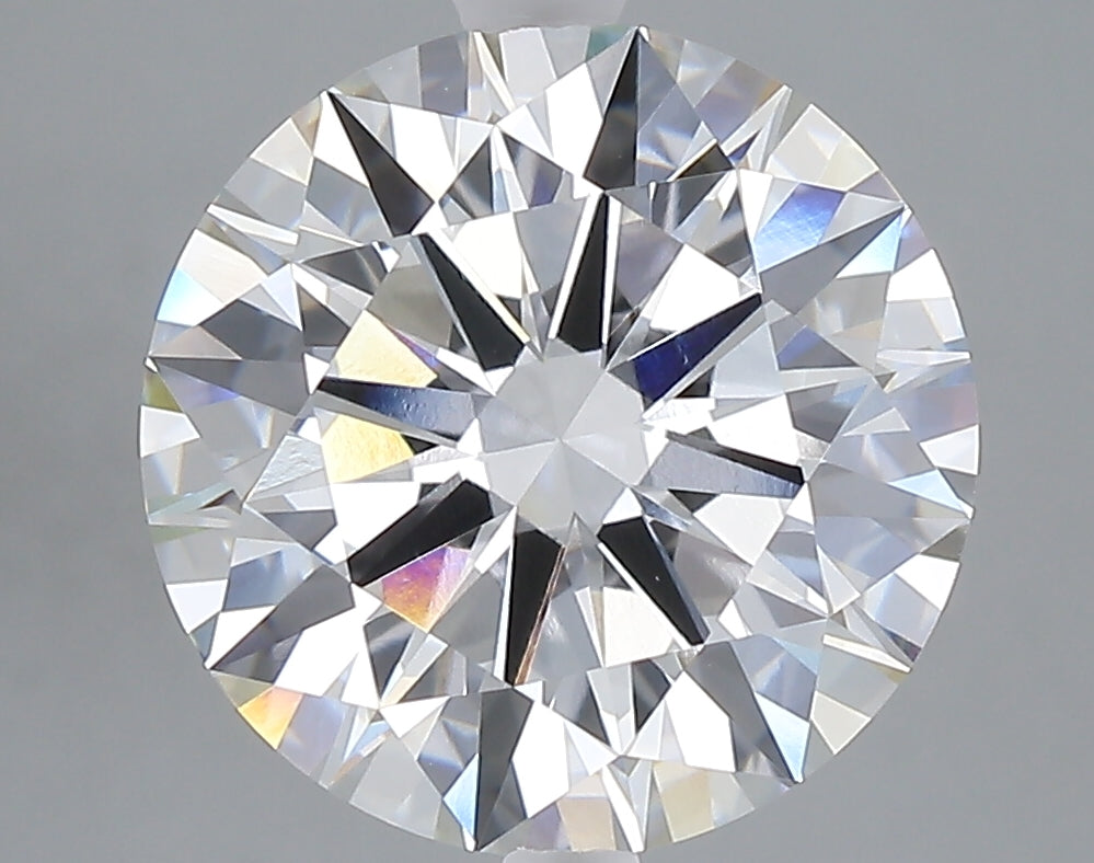 5.02 carat round lab grown diamond F color VVS2 clarity