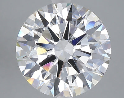5.02 carat round lab grown diamond F color VVS2 clarity