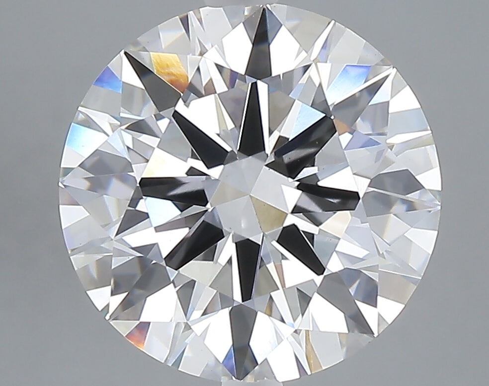 5.07 carat round lab grown diamond F color VVS2 clarity