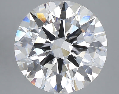 5.07 carat round lab grown diamond F color VVS2 clarity