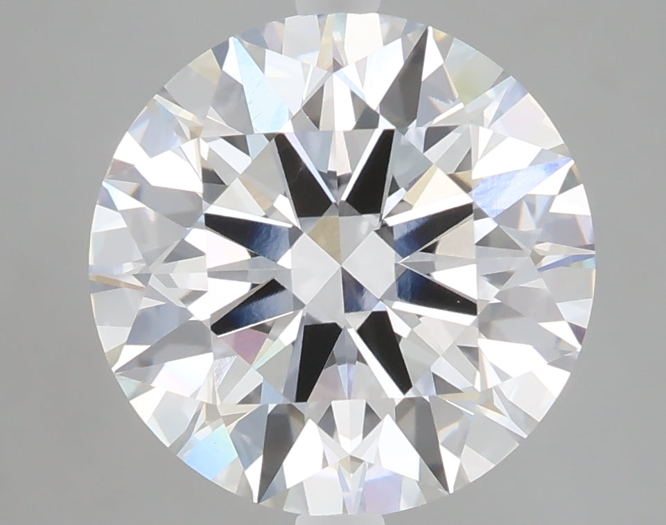 5.02 carat round lab grown diamond F color VVS2 clarity