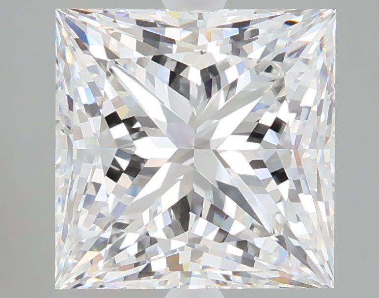 4.04 carat princess lab grown diamond D color VVS2 clarity