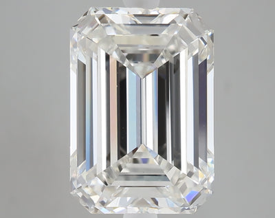 5.10 carat emerald lab grown diamond F color VVS2 clarity