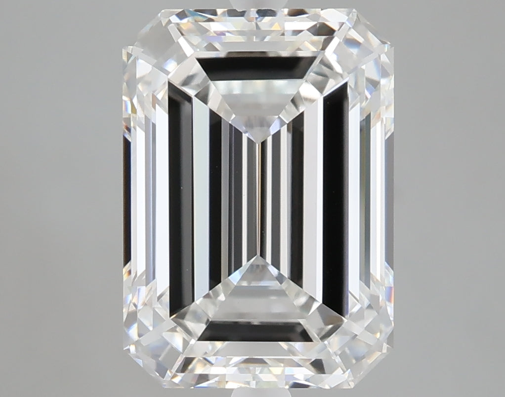 5.08 carat emerald lab grown diamond E color VVS2 clarity