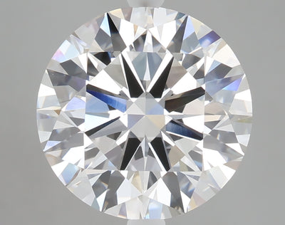 5.04 carat round lab grown diamond F color VVS2 clarity