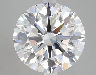 5.05 carat round lab grown diamond E color VVS2 clarity