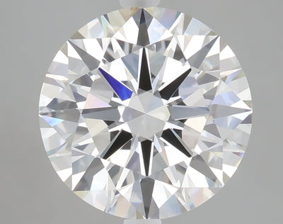 5.01 carat round lab grown diamond F color VVS2 clarity