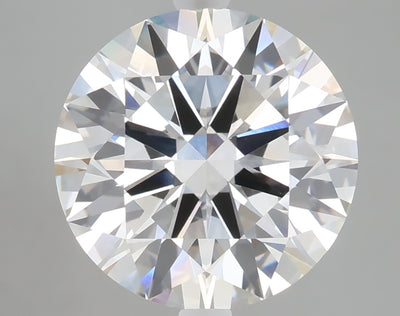 5.08 carat round lab grown diamond F color VVS2 clarity