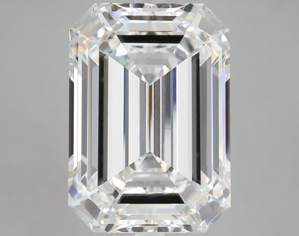 10.56 carat emerald lab grown diamond F color VVS2 clarity