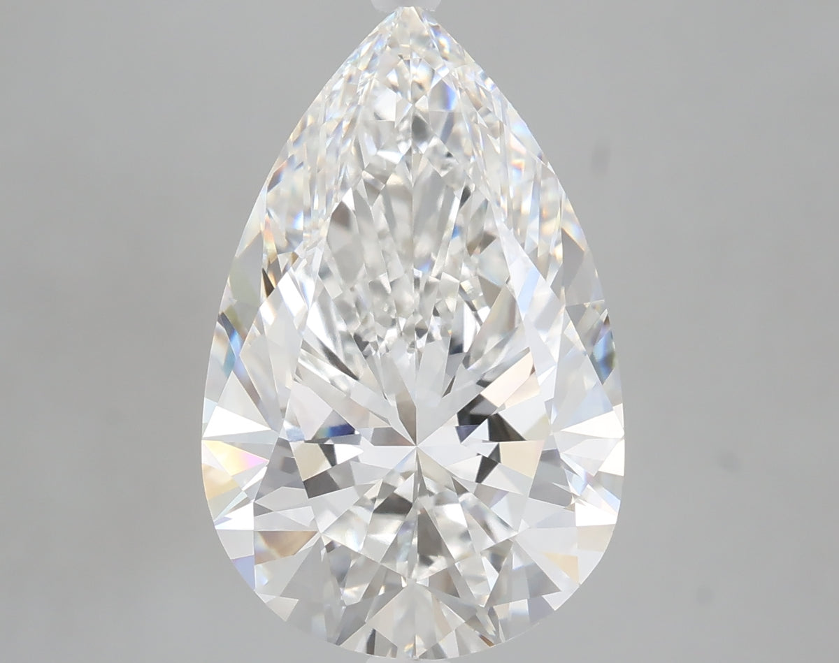 7.09 carat pear lab grown diamond F color VVS1 clarity