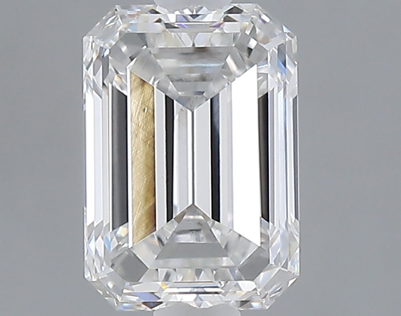 1.04 carat emerald lab grown diamond E color VVS2 clarity