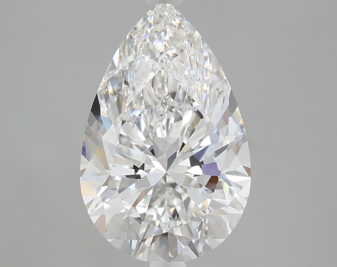 3.26 carat pear lab grown diamond E color VS1 clarity