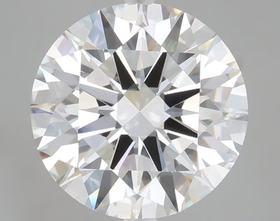 5.06 carat round lab grown diamond F color VVS2 clarity