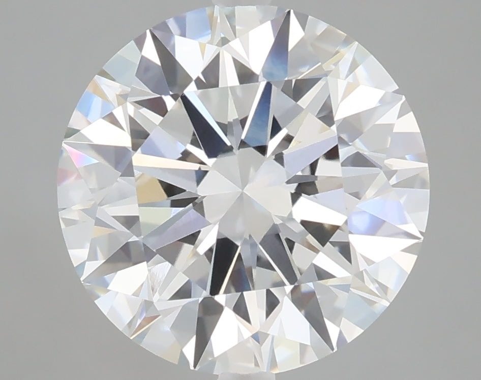 5.08 carat round lab grown diamond F color VVS1 clarity
