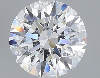 1.55 carat round lab grown diamond E color VVS2 clarity