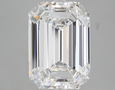 5.09 carat emerald lab grown diamond E color VVS2 clarity